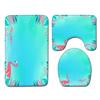 Flamingo Bathroom Toilet Three-Piece Floor Mat Doormat Bathroom Carpet