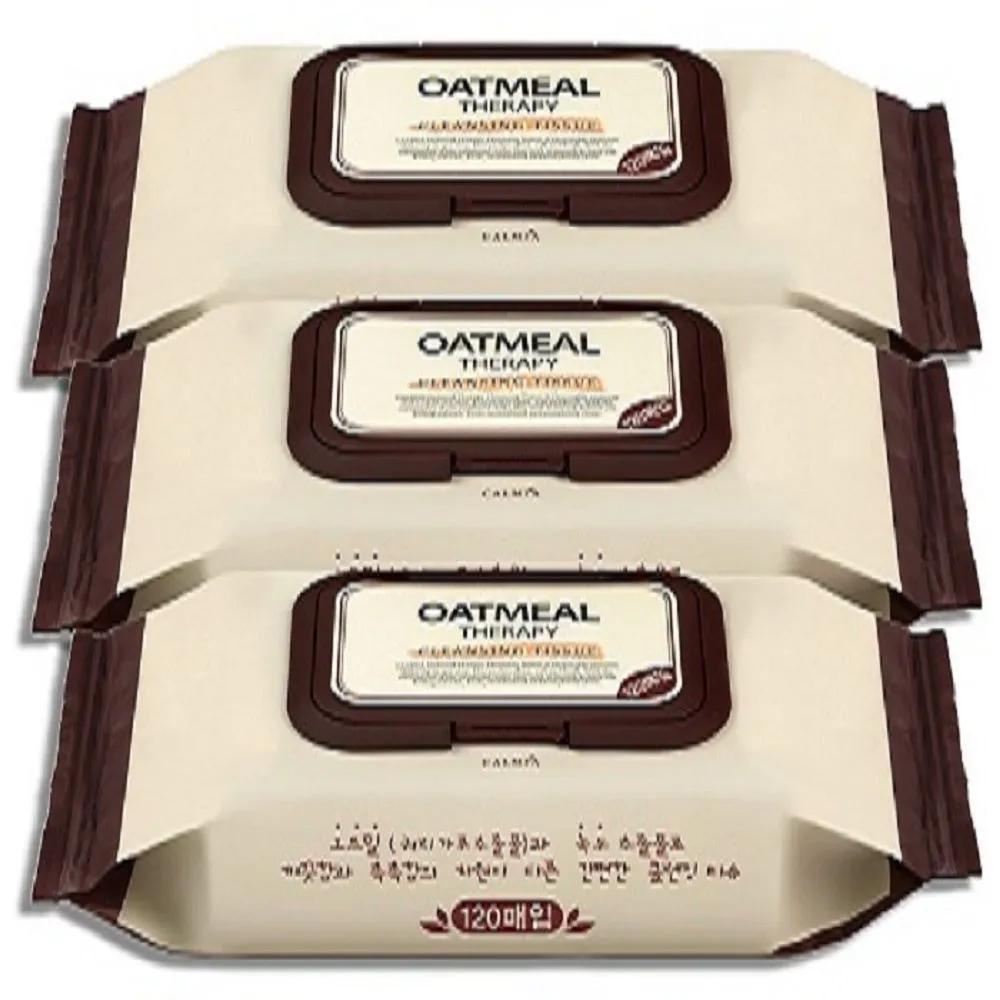 Kalmia Oatmeal Therapy Cleansing Tissues 120 Sheets (3 Packs)