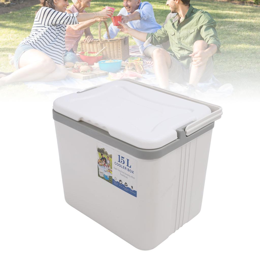 15L Insulated Portable Cooler Professional Lasting Cooling Insulation Hard Cooler Box for Outdoor Picnic Fishing Commercial Stall