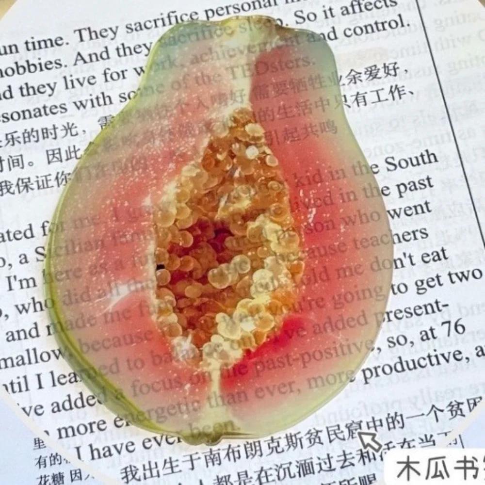 

Ins Fruit Slice Bookmark Simulation Apple Lemom Cute Bookmark Reading Book Page Holder Student Gift Book Page Tag School Supplie