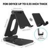 Mobile Phone & Tablet Desktop Holder: Adjustable Double-Fold Aluminum Stand