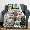 Campervan Adventures Multipurpose Customizable Blanket Customize Text Durable Comfort Great For Sofa Couch Office Bed Picnics For All Occasions Modern