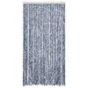 Fly Screen Curtain Blue and White 100x200 Cm Chenille
