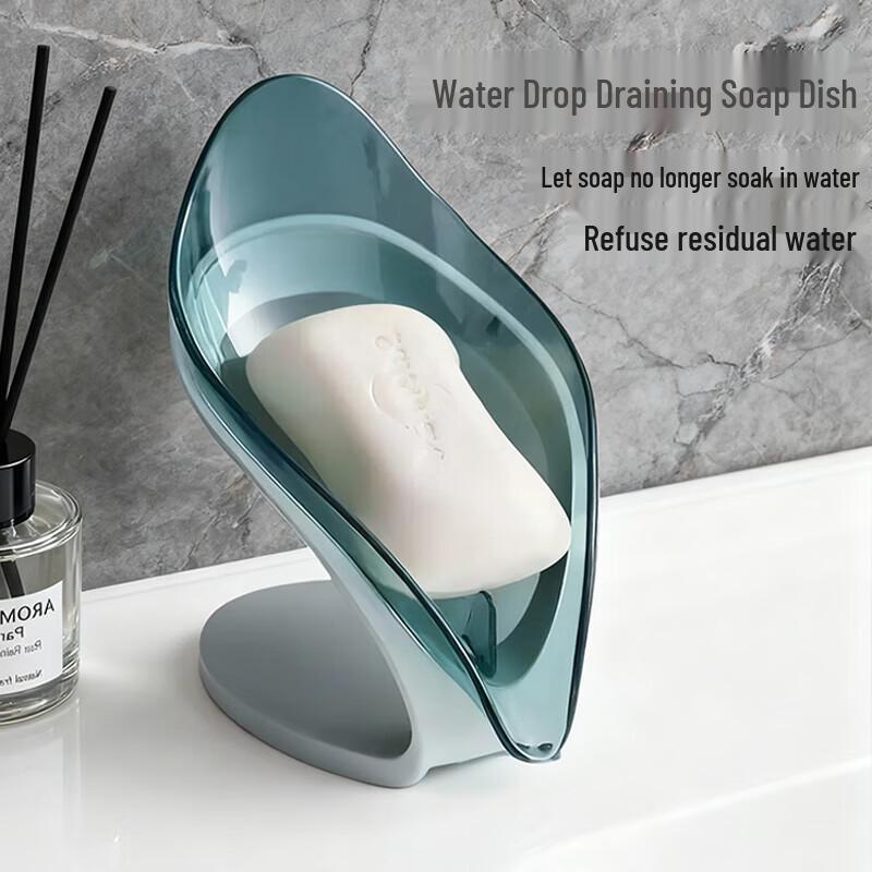 JAJALIN Suction Cup Leaf Draining Soap Dish