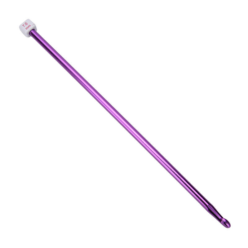 11ks 10,6" vícebarevné hliníkové tuniské / afghánské háčkovací jehly 2-8 mm
