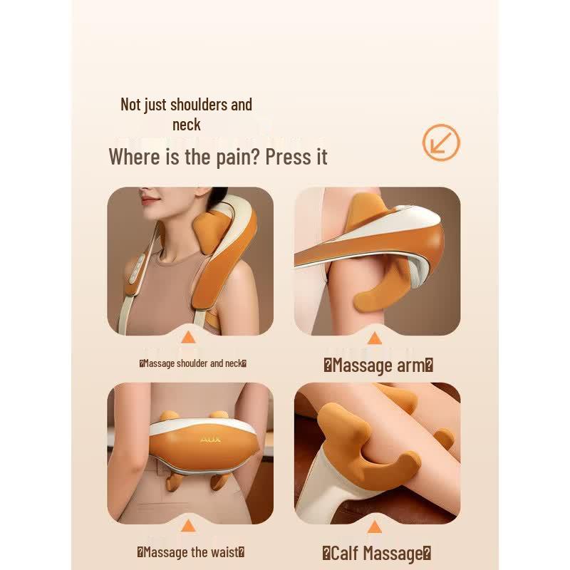 Aux Heated Multi-functional Shoulder and Neck Massager CN Plug (adapter Included)