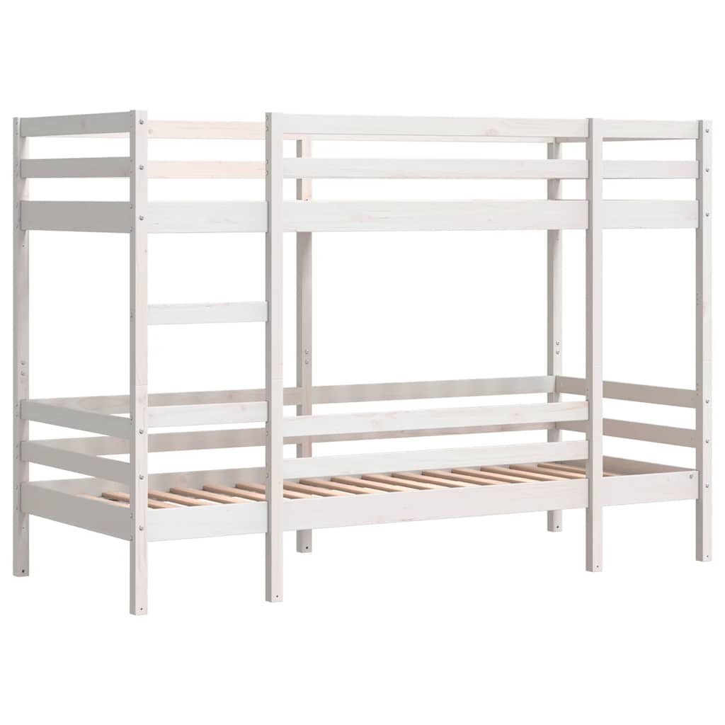 Bunk Bed White 90 X 190 Cm Solid Pine Wood