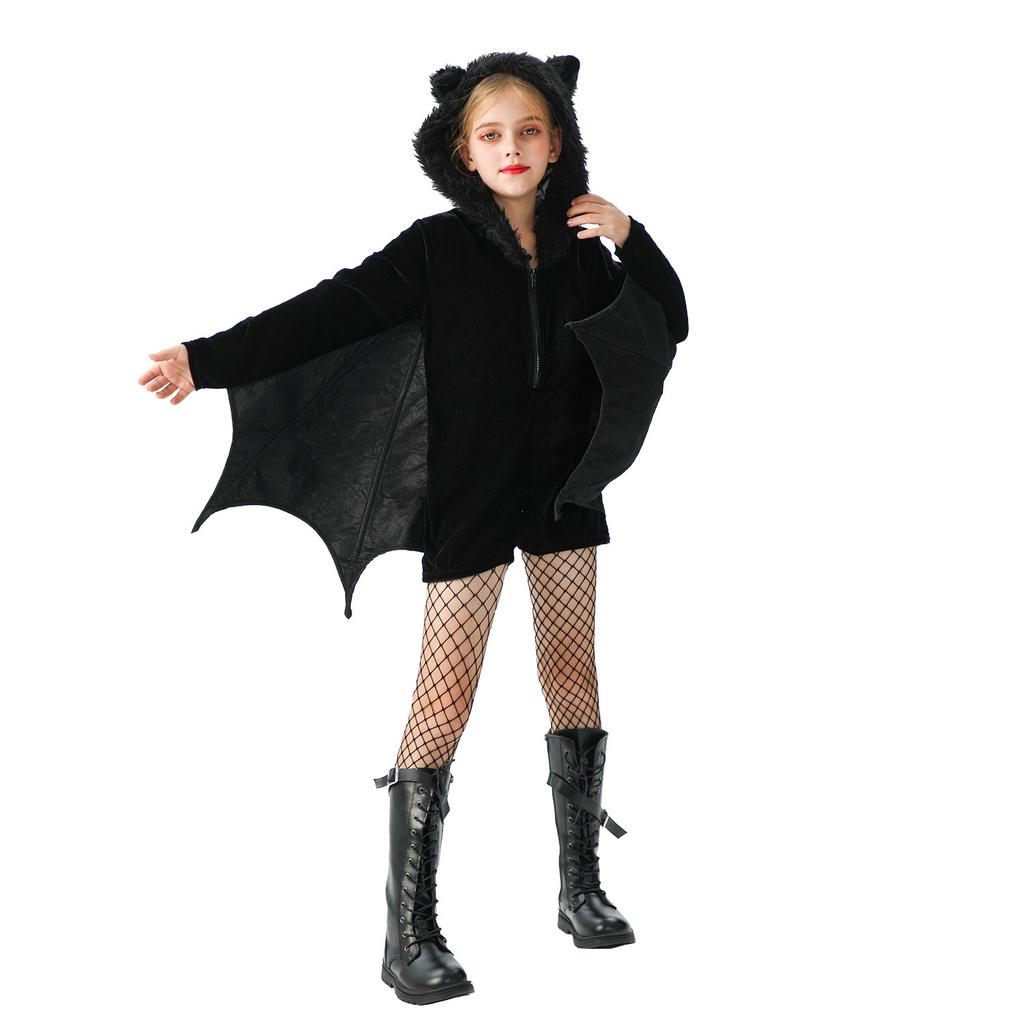 20.26 Million Halloween Kids Costume Bat Demon Carnival Kids Costume Girls Show Costume Animal Party Play