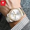 OLEVS Men's Watch Luxury Brand Diamond Automatic Mechanical Watch Stainless Steel Waterproof Calendar Business Men's Watch