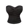 Sexy Spice Girl Beautiful Back Kink Sleeveless Tube Top Women's Summer Inner Design Sense Outer Wear Pure Desire Black Top