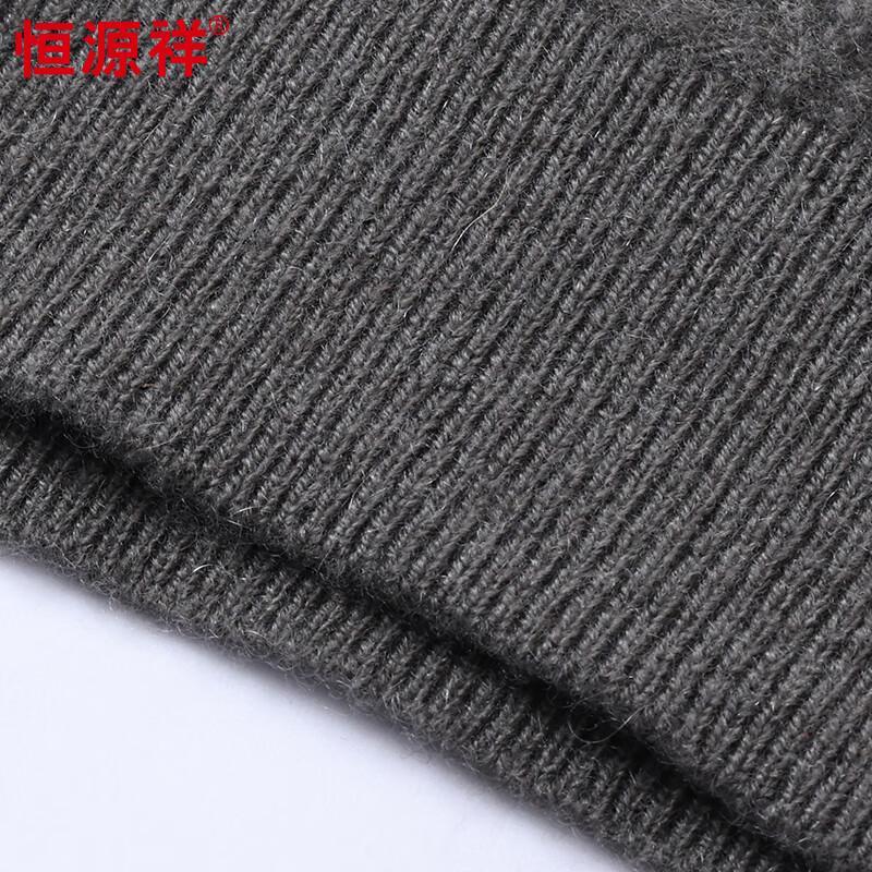 Hengyuanxiang Men's 100% Cashmere Crew Neck Sweater