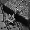 Retro Sechsspitziger Stern Kreuz Mode Schmuck Anhänger Halskette
