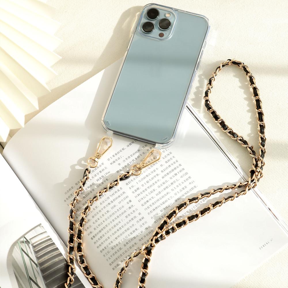 DIY Luxury Pearl Chain Crossbody Strap Shockproof Acrylic Lanyard Phone Case for iPhone 17 16 13 12 PRO 15 Pro Max X XS 7 8 Plus