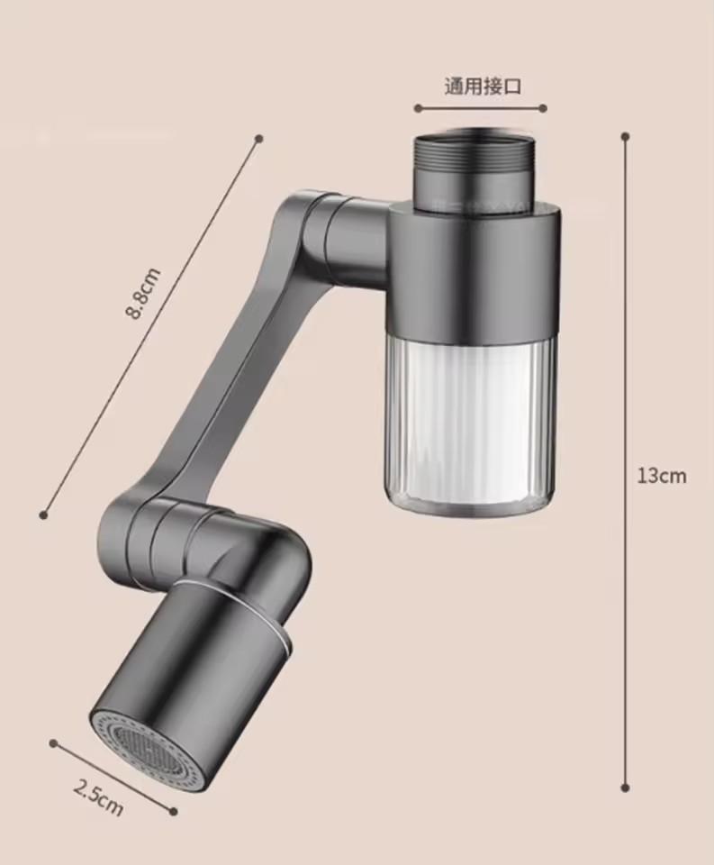 Metal 1440° Rotating Universal Water Purification Kitchen Faucet Extender Adapter Anti-splash Saving Water Bathroom Tap Sprayer