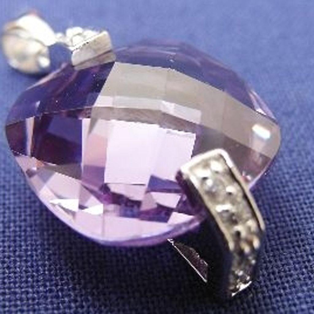 Les Trésors De Lily [B9589] - Silver Pendant 'Sissi' Lavender White (rhodium-plated) - 15x20 Mm