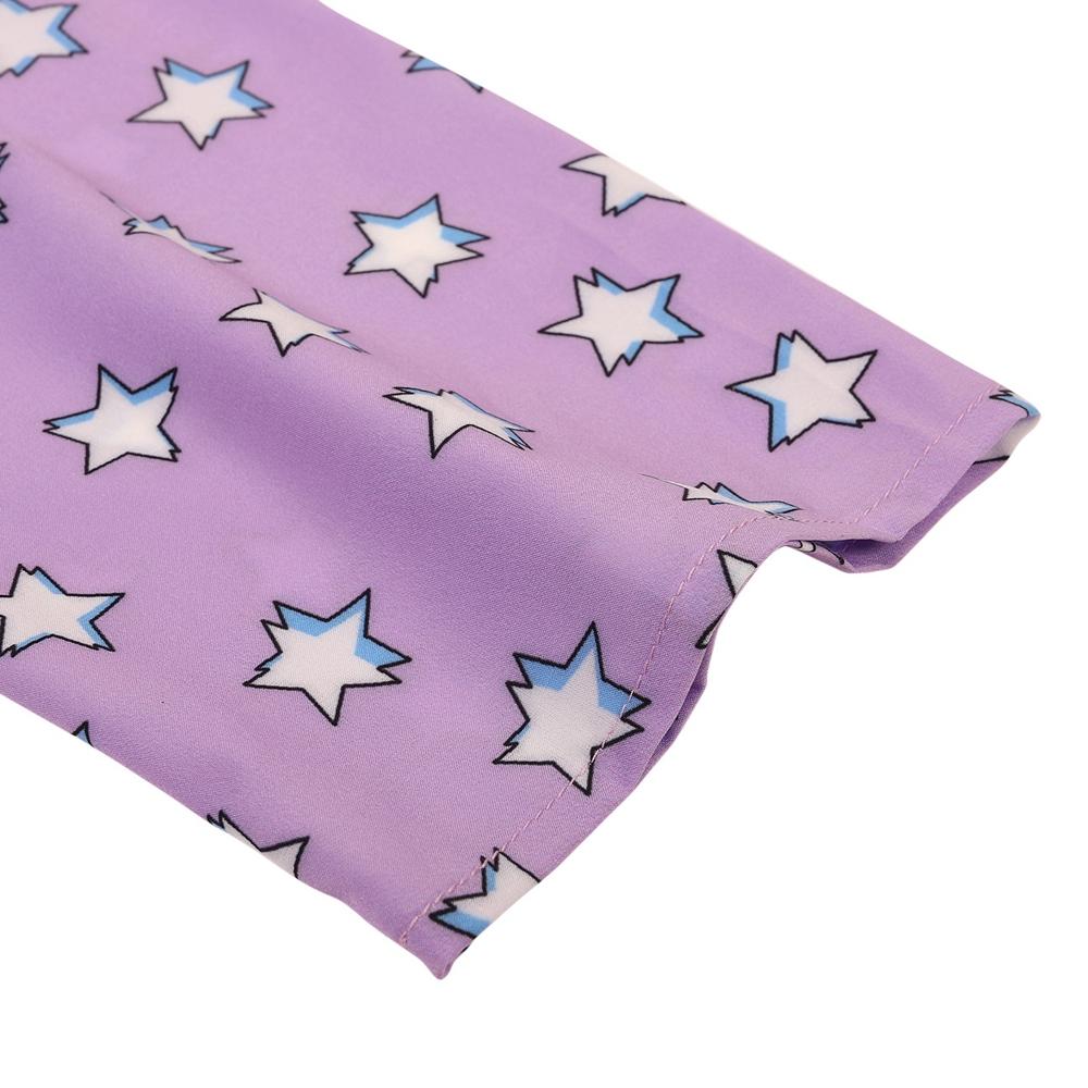 Dámská noční košile s dlouhým rukávem a potiskem