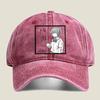 Anime Girl with “Baka” Text Washed Baseball Cap