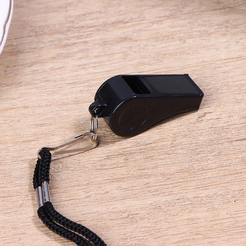 2/5/10Pcs High Quality Black Whistle For Sports Football Basketball Referee Training Outdoor Survival Whistle With Lanyard