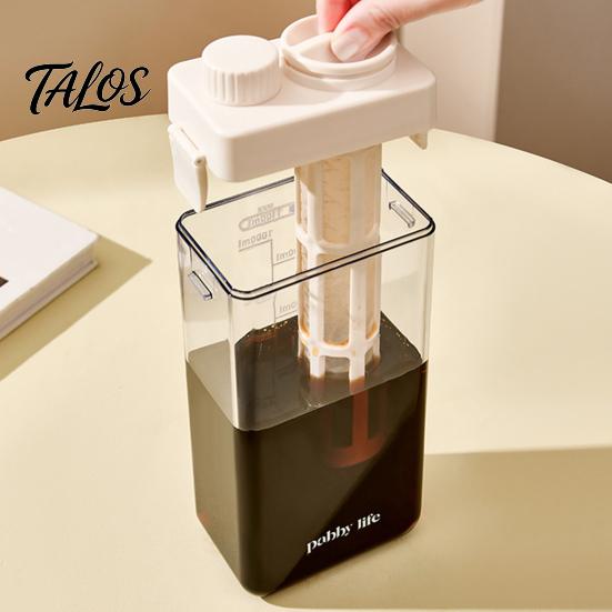 Plastik Eisteebereiter Kaltbrühkaffee mit Filter & luftdichtem Deckel, Klares, auslaufsicheres Krugglas, Skalen, Geschenke für Liebhaber