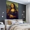 Mona Lisa's smile tapestry wall hanging Bohemian style beautiful table mat living room printing art decoration