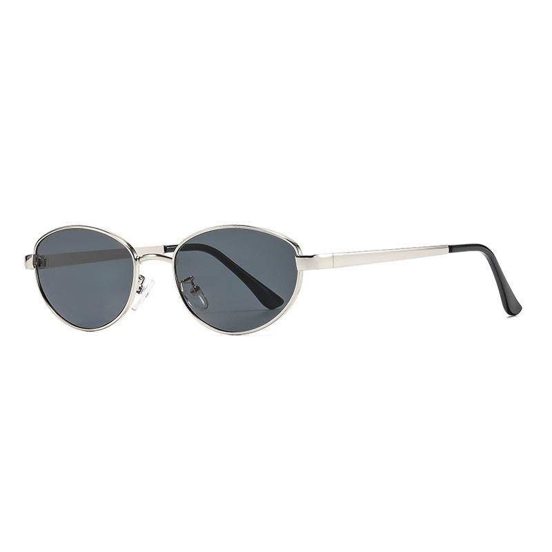 Polyhedron Cat Eye Sunglasses With Metal Frame Uv400 For Fashion Women