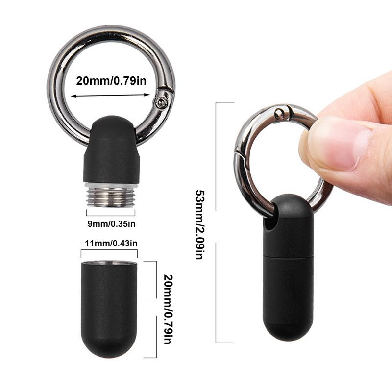 Kleine Medikamentenflasche Titan Medikamenten Pillendose Wasserdichte Pillenbox Rostfreie Kleine Pillenbox Tägliche Schlüsselanhänger Pillen Organizer