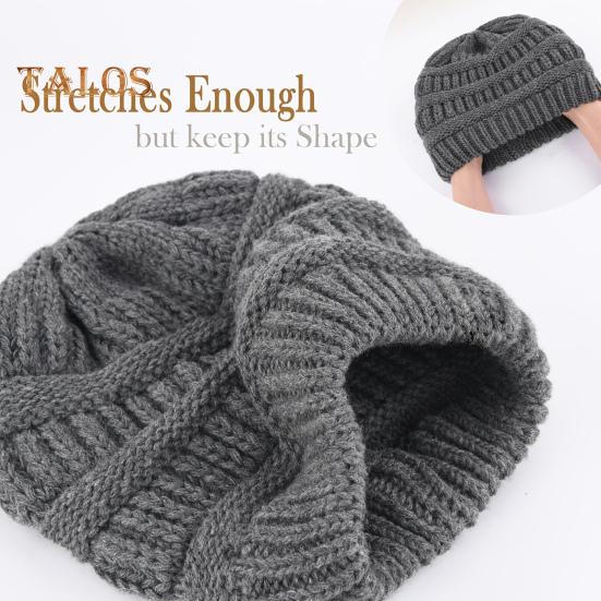 Czapka zimowa unisex gruba dzianina wiatroszczelna utrzymująca ciepło ochrona uszu nakrycie głowy czapka elastyczna bez daszka czapka typu baggy outdoor school ski beanie