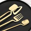 Newest Orange Silver 304 Stainless Steel Dinnerware High Quality 24Pcs Cutlery Set Matte Blue Flatware Knife Fork Spoon Hanging Tableware Set