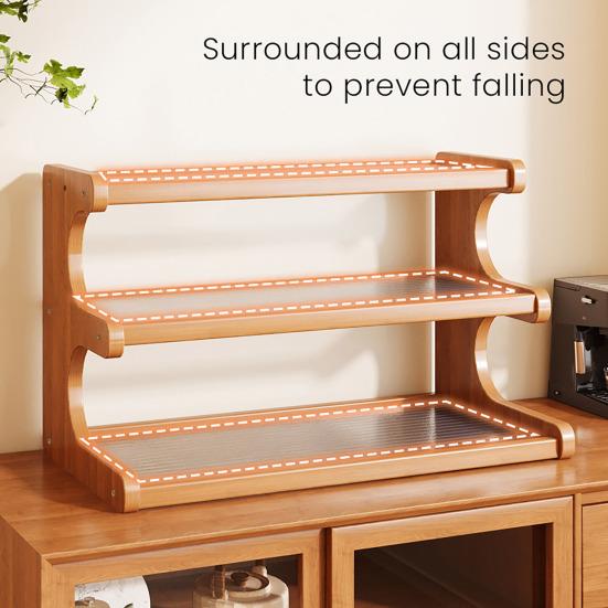 Storage Rack Cup Display Holder Strong Load-bearing Transparent Design Multi-layer Storage Shelf Desktop Organizer