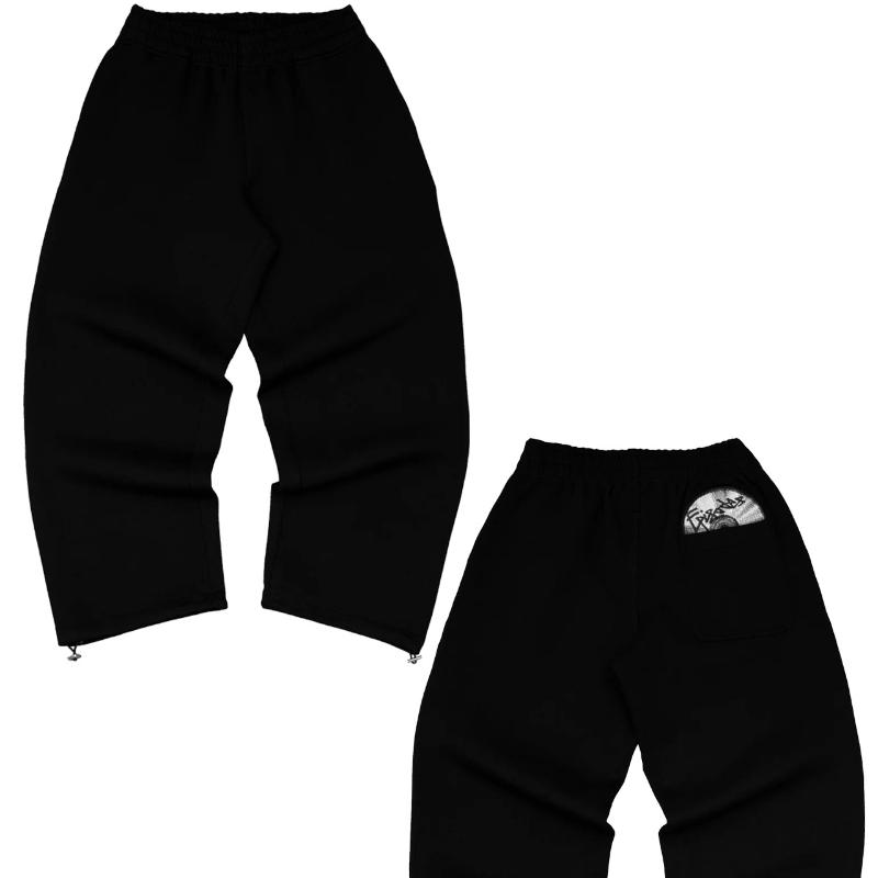 Europeiska och amerikanska höst- och vinterretro streetmode sportbyxor