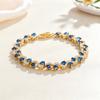 Colorful Crystal Gemstone Bracelet Zinc Zinc Alloy Fashion Jewelry Zircon Cross Hand Chain  Dinner Parties