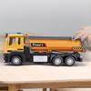 1/50 Scale Tipper Truck Alloy Diecast Toy Model Dump Engineering Transport Truck Sound Light Pull Back Collection Gifts For Kids