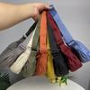 Women Casual Canvas Shoulder Bag Solid Color Lightweight Crossbody Bag Dumpling Bag Half Moon Shaped Travel Bag Armpit Bag Women's Wallet