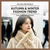 Thickened Faux Rabbit Fur Scarf Soft Plush Neck Warmer Scarf Winter Collar Scarf  Women Girl