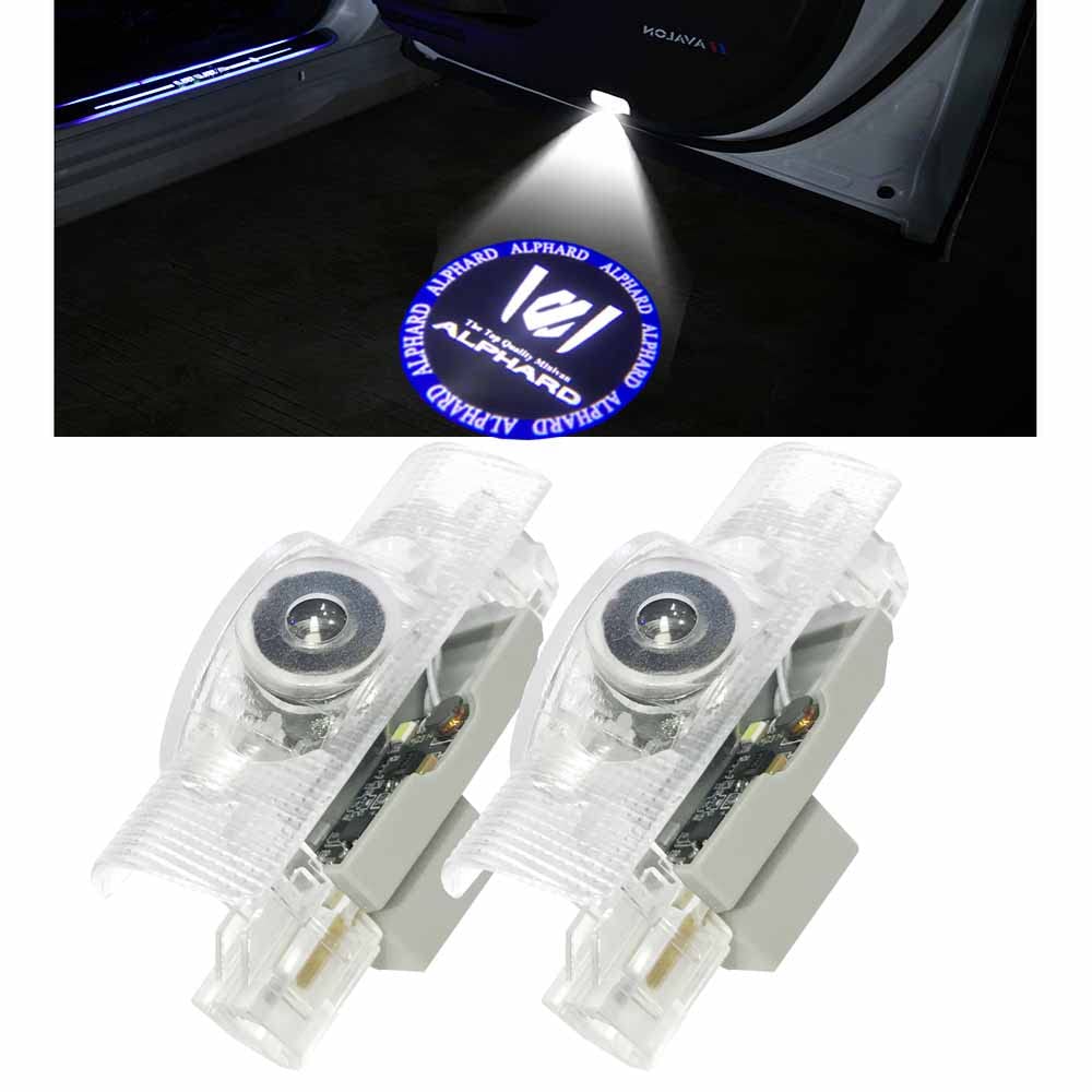 Minile Alphard Door Courtesy Logo Door Welcome LED Logo Set of 2 for 20 Series and 30 Blue Lamps, Lamps, Lights, Projection, Series,