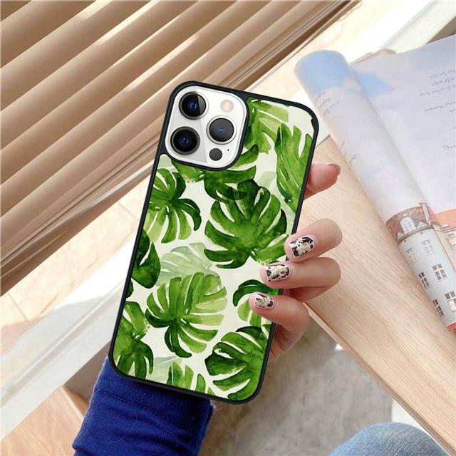 Monstera Flower Tropical Green Leaves Phone Case For iPhone 17 Air 15 16 Cover  14 13 Pro Max 12 11 Pro Max Max Plus