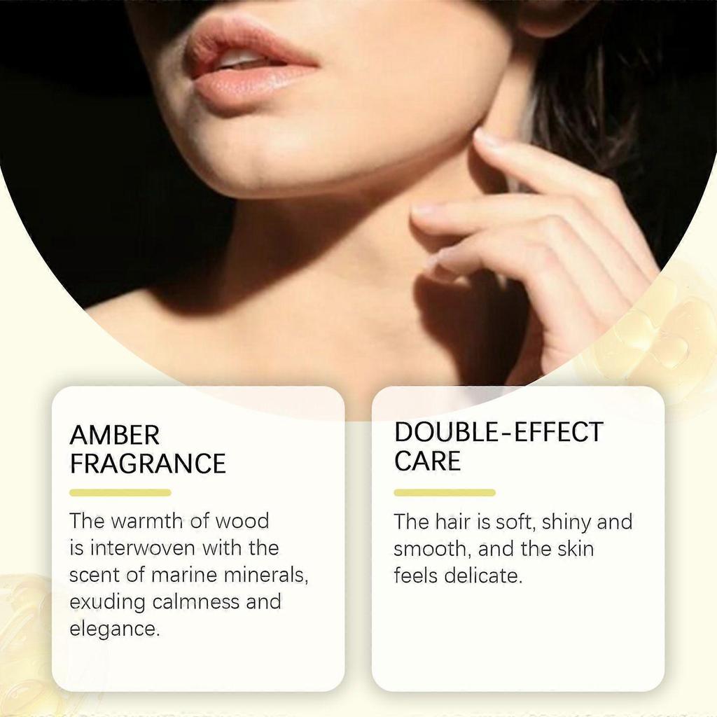 Bernsteinfarbener Duftspray Haar- und Körperspray mildes Dual-Use elegantes frisches sanftes Parfüm tragbares Parfüm 50ML