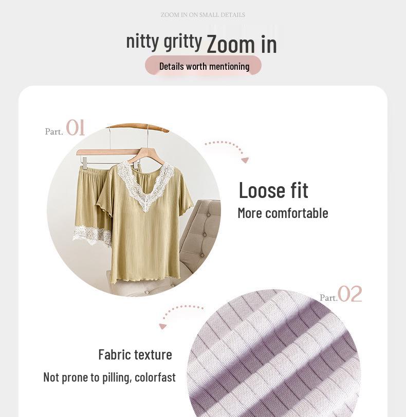 2025 Women's Summer Two-Piece Pajama Set: Short-Sleeved Top with Built-in Bra and Shorts, Outdoor-Friendly Pure Desire Style.