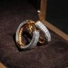 CAOSHI Mode Luxus Damen Creolen Eingesetzt Voll Glänzend Winzige Zirkonia Schmuck für Hochzeit Verlobungsparty Jubiläum Bestes Geschenk