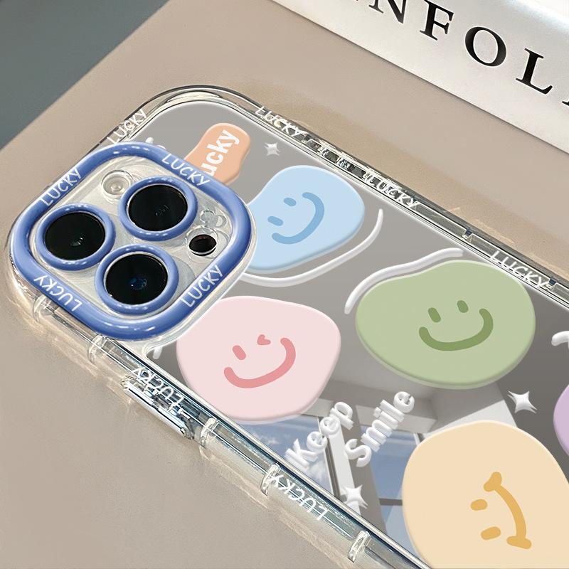 Cute Expression for IPhone17promax Mobile Phone Case for Apple 16 Cream Case 12 Niche Creativity 11 Mirror