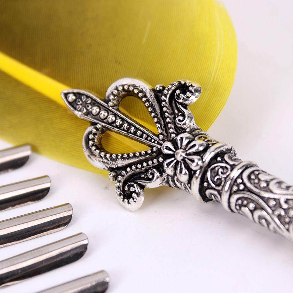 Oblique Ink Vintage Font Feather Gift Chancery Writing Pens Nib Fountain Pen Calligraphy Quill