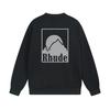 Rhude Vintage Letter Print Oversized Hoodie Men Women Casual Streetwear Sweatshirt
