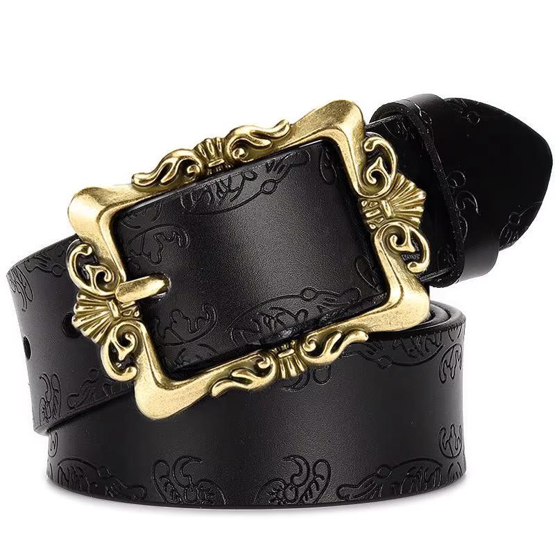 Cintura da Donna Cintura in Vera Pelle, Jeans da Donna Allargati e Versatili, Cintura alla Moda e Decorativa, Taglia Larga Estesa