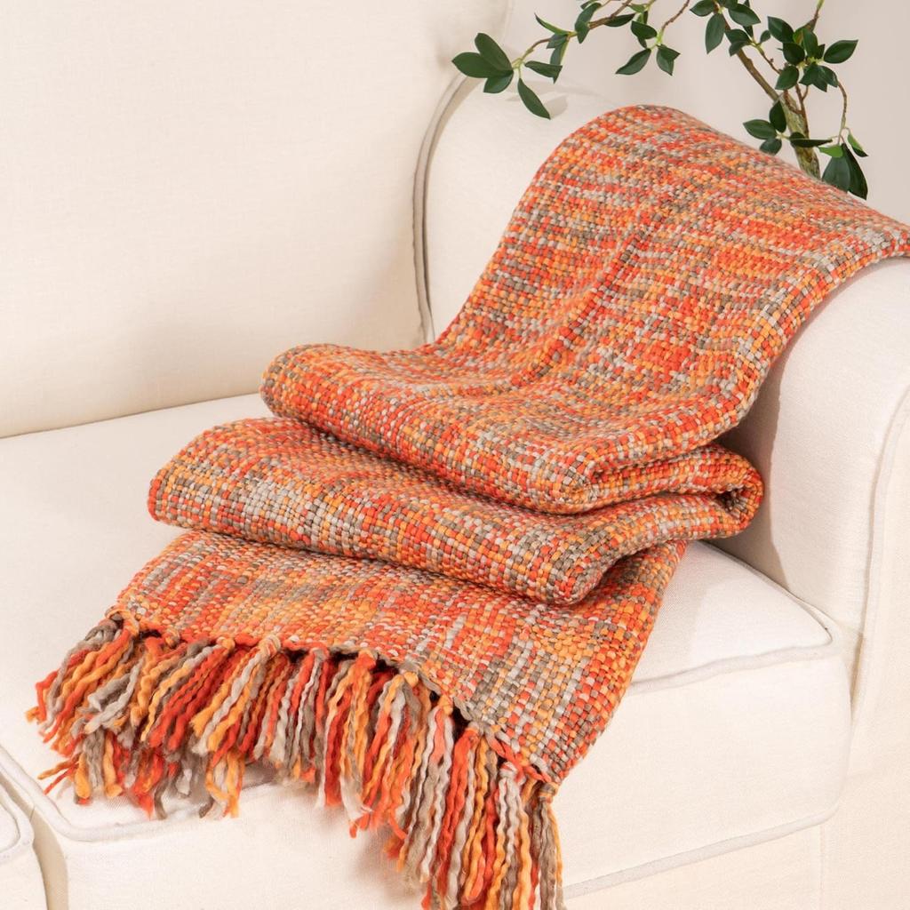 Throw Blanket for Couch Bed, Throw Blanket for Spring Summer, Colorful Boho Throw Blanket for Home Decor, Indoor and Outdoor Throw Blankets,127x152cm