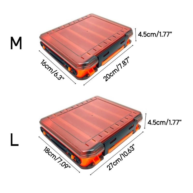 Portable Plastic Organizer-Case Fishing Baits Organizer-Fishing Lure Storage Box