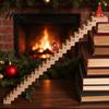 Festliches Schreibtischaccessoire Weihnachtstreppe Adventskalender Holzornament mit Weihnachtsmann Andenken Geschenk