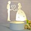 Customize Acrylic 3D Illusion LED Warm White Night Light for Living Room Kids Bedroom Decorative Lamp with USB Power