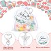 30Pcs Angel Wing Charm Keychain Decorative Key Holder with Drawstring Gauze Bag and Labels for Baby Showers Wedding