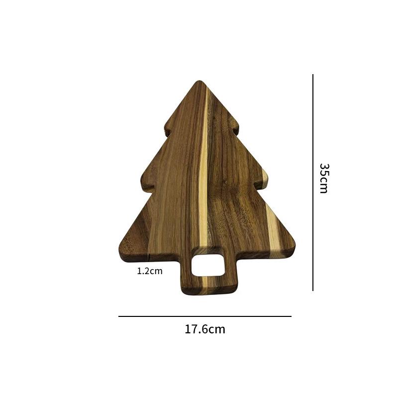 Acacia Wood Cutting Board: Solid Kitchen Chopping Board & Multi-Use Dining Plate