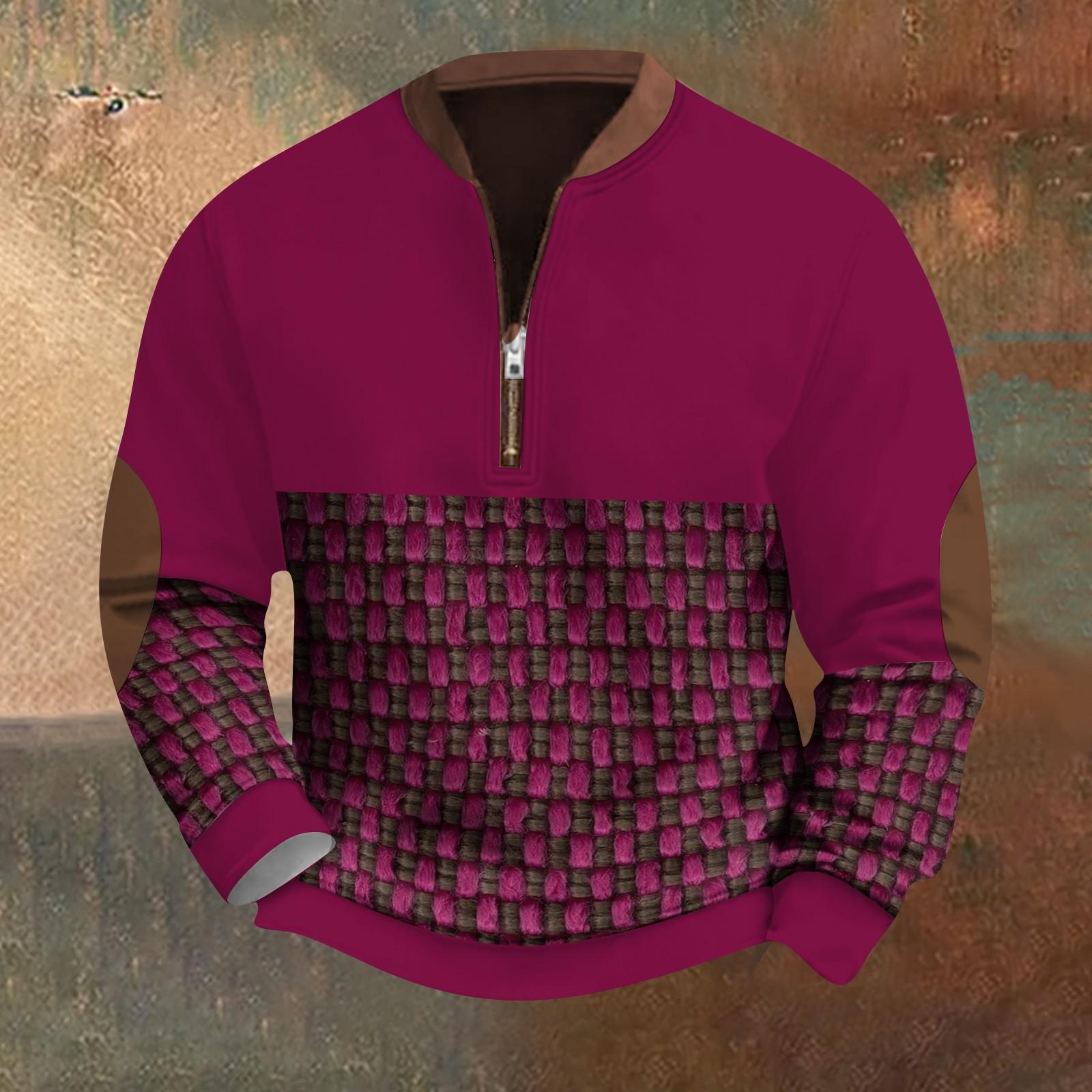 

Мужская повседневная толстовка в стиле ретро с градиентным принтом S